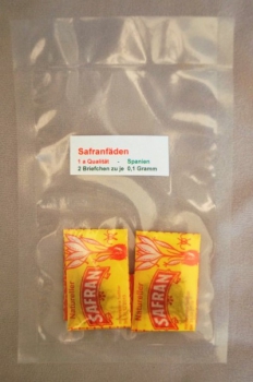 Safran Fäden Tüte
